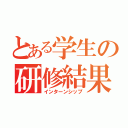 とある学生の研修結果（インターンシップ）