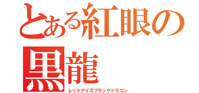 とある紅眼の黒龍（レッドアイズブラックドラゴン）