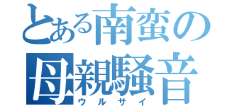 とある南蛮の母親騒音（ウルサイ）