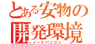 とある安物の開発環境（ノートパソコン）