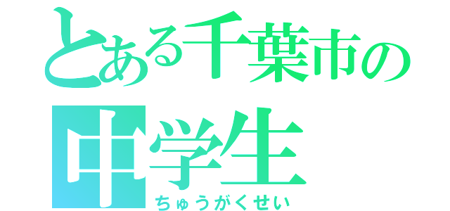 とある千葉市の中学生（ちゅうがくせい）