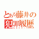 とある藤井の犯罪履歴（ヒストリー）