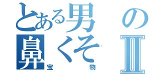 とある男の鼻くそⅡ（宝物）