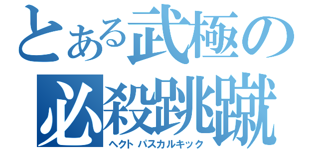 とある武極の必殺跳蹴（ヘクトパスカルキック）