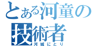 とある河童の技術者（河城にとり）