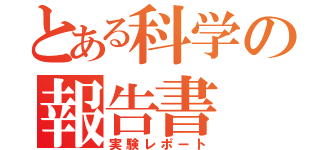 とある科学の報告書（実験レポート）