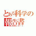 とある科学の報告書（実験レポート）