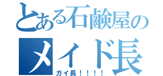 とある石鹸屋のメイド長（ガイ長！！！！）