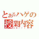 とあるハゲの授業内容（ピカー！！）