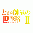 とある帥氣の馬肇銘Ⅱ（インデックス）