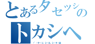 とあるタセツシソクのトカシヘタコヒ、（・゛・ケ・ソ。シ・ル。シ・キ・逾）