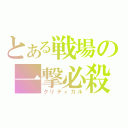 とある戦場の一撃必殺（クリティカル）