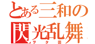 とある三和の閃光乱舞（ヲタ芸）