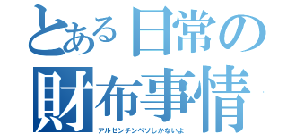 とある日常の財布事情（アルゼンチンペソしかないよ）