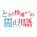 とある快速ＰＣの禁止用語（ＳＯＮＹ）