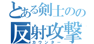 とある剣士のの反射攻撃（カウンター）