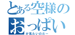 とある空様のおっぱい（が見たいのだー）