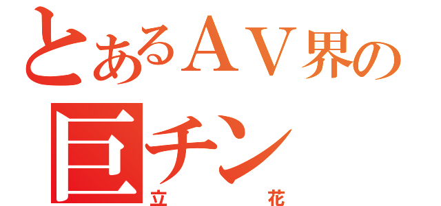 とあるＡＶ界の巨チン（立花）