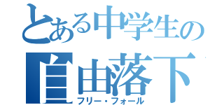 とある中学生の自由落下（フリー・フォール）