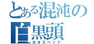 とある混沌の白黒頭（カオスヘッド）