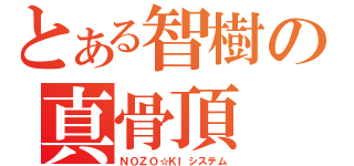 とある智樹の真骨頂（ＮＯＺＯ☆ＫＩシステム）