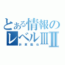 とある情報のレベルⅢⅡ（折原臨也）