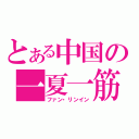 とある中国の一夏一筋（ファン・リンイン）