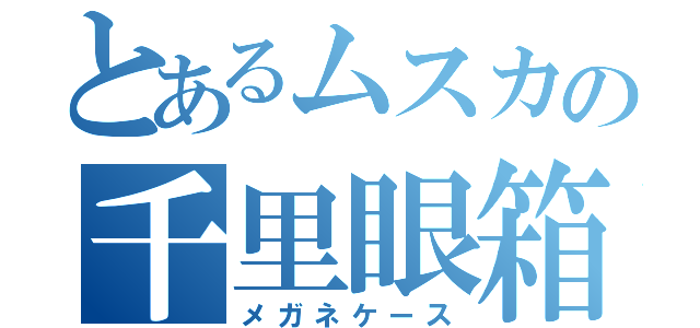 とあるムスカの千里眼箱（メガネケース）