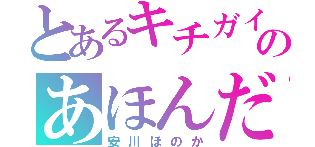 とあるキチガイのあほんだら（安川ほのか）