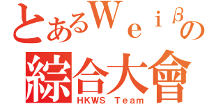 とあるＷｅｉβ Ｓｃｈｗａｒｚの綜合大會（ＨＫＷＳ Ｔｅａｍ）