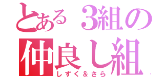 とある３組の仲良し組（しずく＆さら）