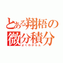 とある翔梧の微分積分（よくわからん）