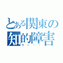 とある関東の知的障害（ウー‼️）