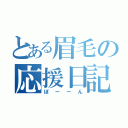 とある眉毛の応援日記（ぼーーん）