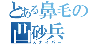 とある鼻毛の凸砂兵（スナイパー）