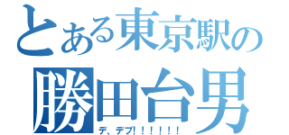 とある東京駅の勝田台男（デ、デブ！！！！！！）