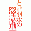 とある羽水の後方髪型（オールバック）