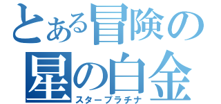 とある冒険の星の白金（スタープラチナ）