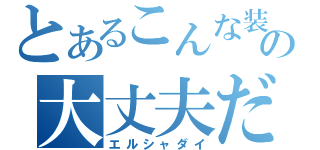 とあるこんな装備で大丈夫かの大丈夫だ問題ない（エルシャダイ）