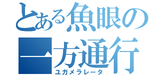 とある魚眼の一方通行（ユガメラレータ）