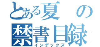 とある夏の禁書目録（インデックス）