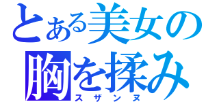 とある美女の胸を揉みたい（スザンヌ）