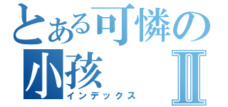 とある可憐の小孩Ⅱ（インデックス）