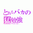 とあるバカの猛勉強（やりたくない．．）