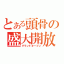 とある頭骨の盛大開放（グランドオープン）