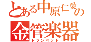 とある中原仁愛の金管楽器（トランペット）