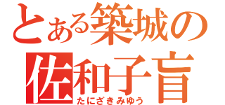 とある築城の佐和子盲目女（たにざきみゆう）