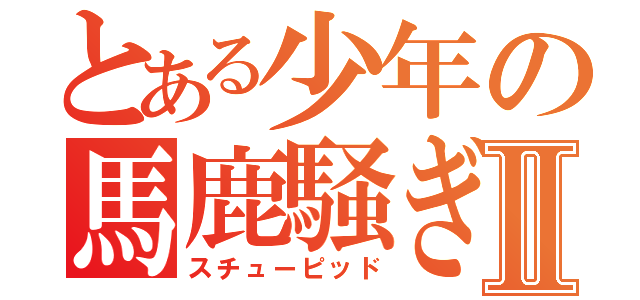 とある少年の馬鹿騒ぎⅡ（スチューピッド）