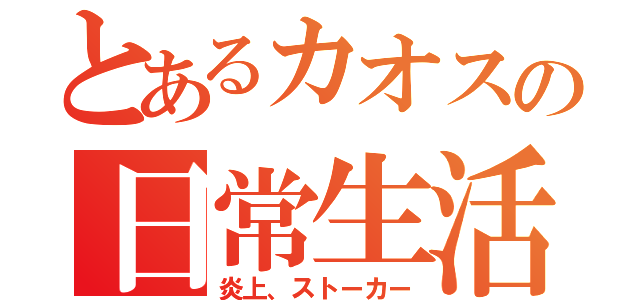 とあるカオスの日常生活（炎上、ストーカー）