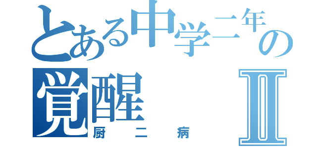 とある中学二年の覚醒Ⅱ（厨二病）